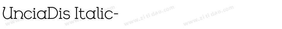 UnciaDis Italic字体转换